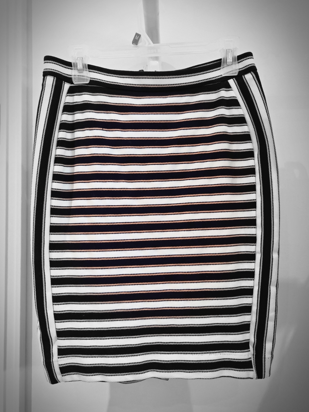 Banana Republic Striped Womens Pencil Skirt in Black & White Size 4